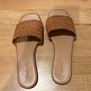 Madewell Brown Woven Slide Sandals
